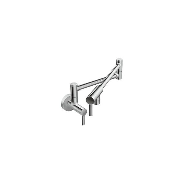 Pot Filler Modern 2H Lvr Chr